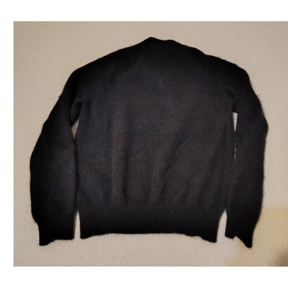 Charter Club 2 ply Cashmere Mock Neck Sweater Black Size Large F - Picture 5 of 7